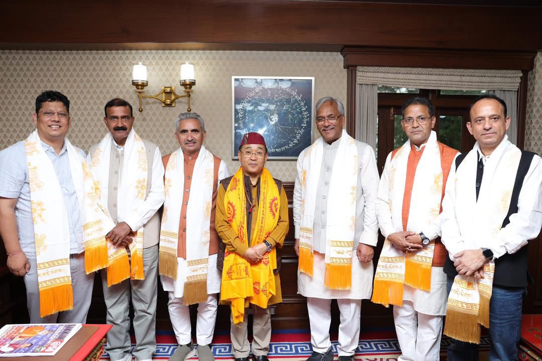 Prem Singh Tamang Meets MP Trivendra Singh Rawat at Official Residence